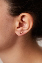 Heliophilia Silver Pendientes de Plata Esterlina 925 Dorados 7mm